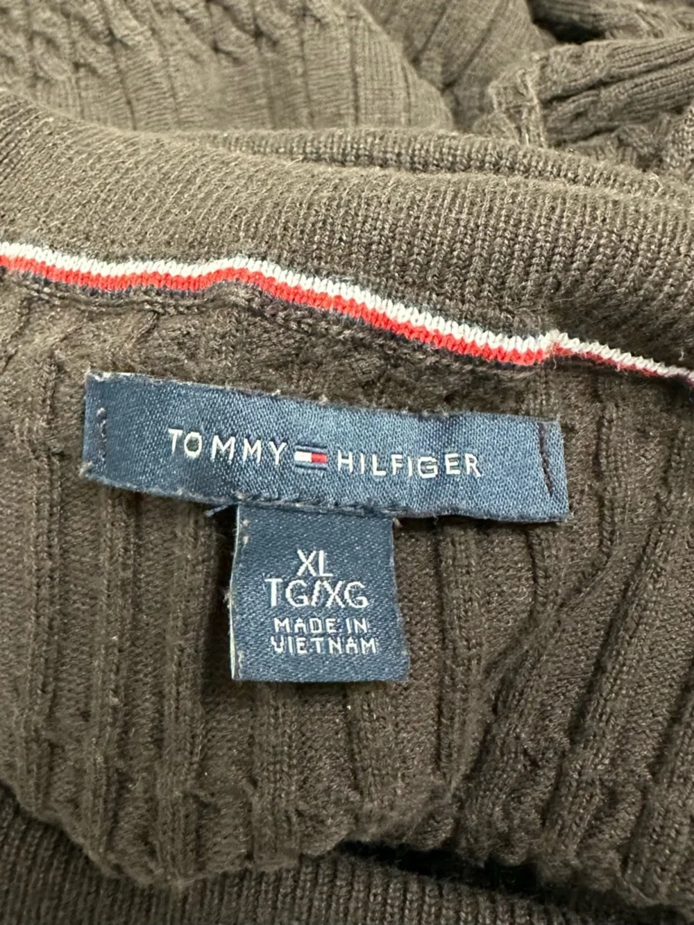 Tommy Hilfiger Women's Dark Brown Cable Turtleneck Sweater - Picture 8 of 9